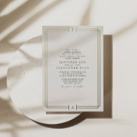 Elegant Formal Monogram Weddenschap Gold