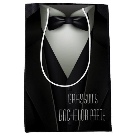 Elegant Formal Tuxedo Bachelor Party Medium Cadeauzakje (Voorkant)