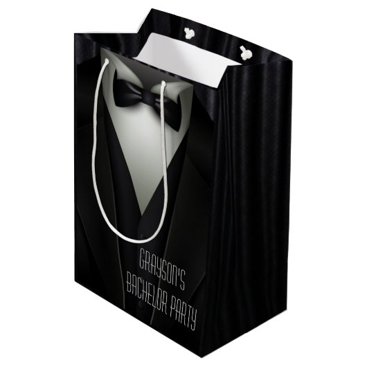 Elegant Formal Tuxedo Bachelor Party Medium Cadeauzakje (Achterkant Gekanteld)