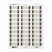 Elegant Formal Victoriaans Zwart Wit Goud Bruiloft Etiket (Full Sheet)