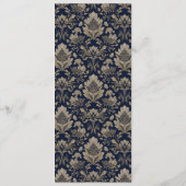 Elegant formeel menu in marineblauw (Achterkant)