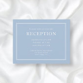 Elegant Formele Powder Blue Wedding Reception Encl Informatiekaartje