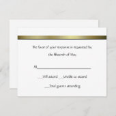 Elegant Formele Respons Card RSVP Kaartje (Voorkant / Achterkant)