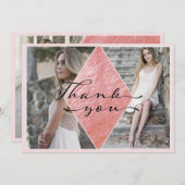Elegant foto Afstuderen Hartelijk dank Bedankkaart (Voorkant / Achterkant)