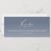 Elegant Foto Collage Blue Wedding Hartelijk dank (Achterkant)