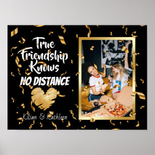 Elegant Foto Gold onderweg weg vriendschap afstand Poster