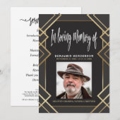 Elegant foto in het liefhebben van geheugen begraf programma (Voorkant / Achterkant)