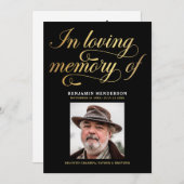 Elegant foto in het liefhebben van geheugen begraf programma (Voorkant / Achterkant)