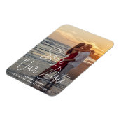 Elegant Foto Modern Wedding Save the Date Magneet (Linkerzijde)