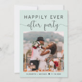 Elegant foto QR Code Mint Weddenschappen Receptie Kaart (Voorkant)