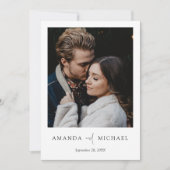 Elegant Foto Save the Date Wedding Invitations (Voorkant)