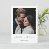 Elegant Foto Save the Date Wedding Invitations (Staand voorkant)