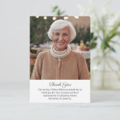 Elegant Foto Simple Funeral Hartelijk dank Bedankkaart (Staand voorkant)
