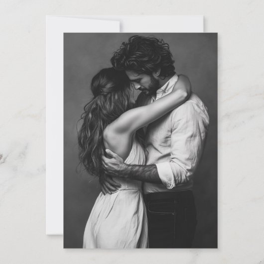 Elegant foto slaat de datum op save the date (Achterkant)