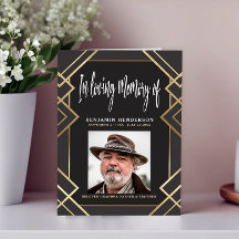 Elegant foto van het Programma van de begrafenis v