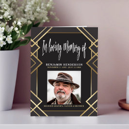 Elegant foto van het Programma van de begrafenis v