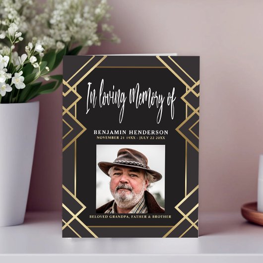 Elegant foto van het Programma van de begrafenis v