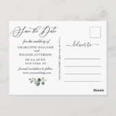 Elegant FOTO Wedding Save the Date Briefkaart (Achterkant)