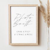 Elegant Fotobooth-teken | Minimalistische bruiloft Poster