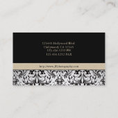 Elegant fotograaf Damask Visitekaartjes (Achterkant)