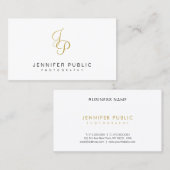 Elegant fotograaf Monogram Modern Gold Text Visitekaartje (Voorkant / Achterkant)
