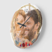 Elegant Fotomonogram Trouwdag Grote Klok (Hoek)