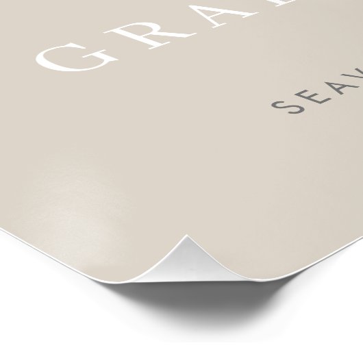 Elegant Fotoscript Afstudeerfeest Welkom Perfect Poster (Hoek)