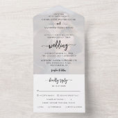 Elegant Fotoscript Bruiloft All In One Uitnodiging (Binnen)
