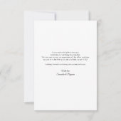 Elegant fotoscript Moderne bruiloft Bedankkaart (Achterkant)