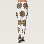 Elegant Four Leaf Clover Patroon Leggings (Achterkant)