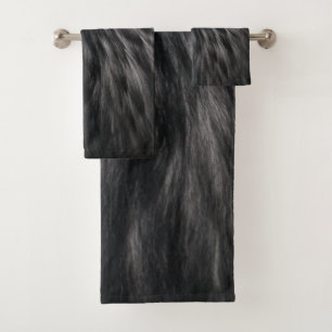 Elégant fourrure Motif noir argent gris poil anima