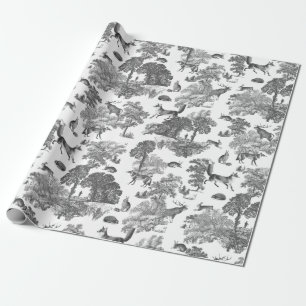 Elegant  Fox Konijn Country Toile Cadeaupapier