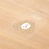 Elegant Frame Acrylic Table Number Acryl Uitnodigingen (Laagn)