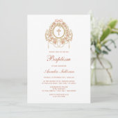 Elegant Frame Holy Cross Baptism Invitation (Debout devant)