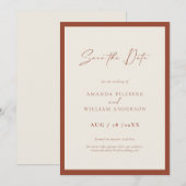 Elegant Frame Modern Save The Date Card (Devant / Derrière)