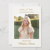 Elegant Frame Photo Graduation Invitation (Devant)