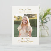 Elegant Frame Photo Graduation Invitation (Debout devant)