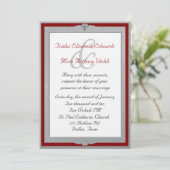 Elegant Framed Wedding Uitnodiging (Staand voorkant)