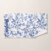 Élégant Français Vintage Blue Floral Sports (Serviette à main)