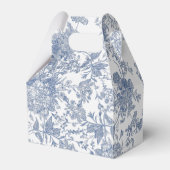 Elegant Frans Blauw Bloemen Jouy Bedankdoosjes (Achterkant)