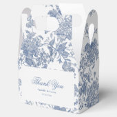 Elegant Frans Blauw Bloemen Jouy Bedankdoosjes (Geopend)