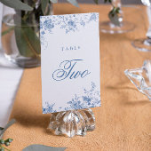 Elegant Frans  Blauw Bloemen Jouy Kaart