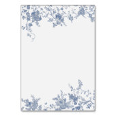 Elegant Frans  Blauw Bloemen Jouy Kaart (Achterkant)