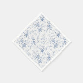 Elegant Frans Blauw Bloemen Jouy Servet (Hoek)