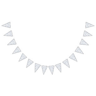 Elegant Frans  Blauw Bloemen Jouy Vlaggetjes