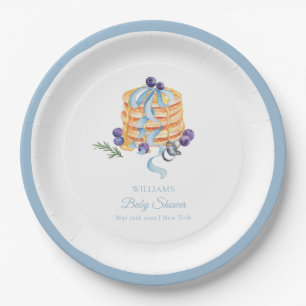 Elegant Frans Blueberry Pannenkoek Baby shower Papieren Bordje