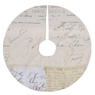 Elegant  Frans Briefkaart Handschrift Kerstboom Rok