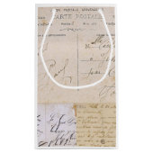 Elegant  Frans Briefkaart Handschrift Klein Cadeauzakje (Achterkant)