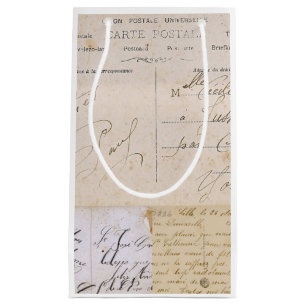 Elegant  Frans Briefkaart Handschrift Klein Cadeauzakje