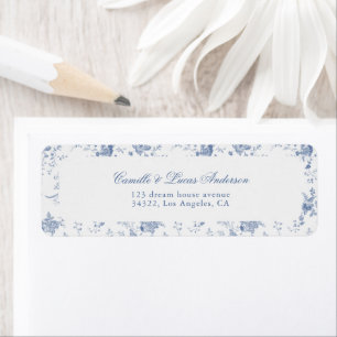 Elegant Frans Floral Jouy retour adres Etiket